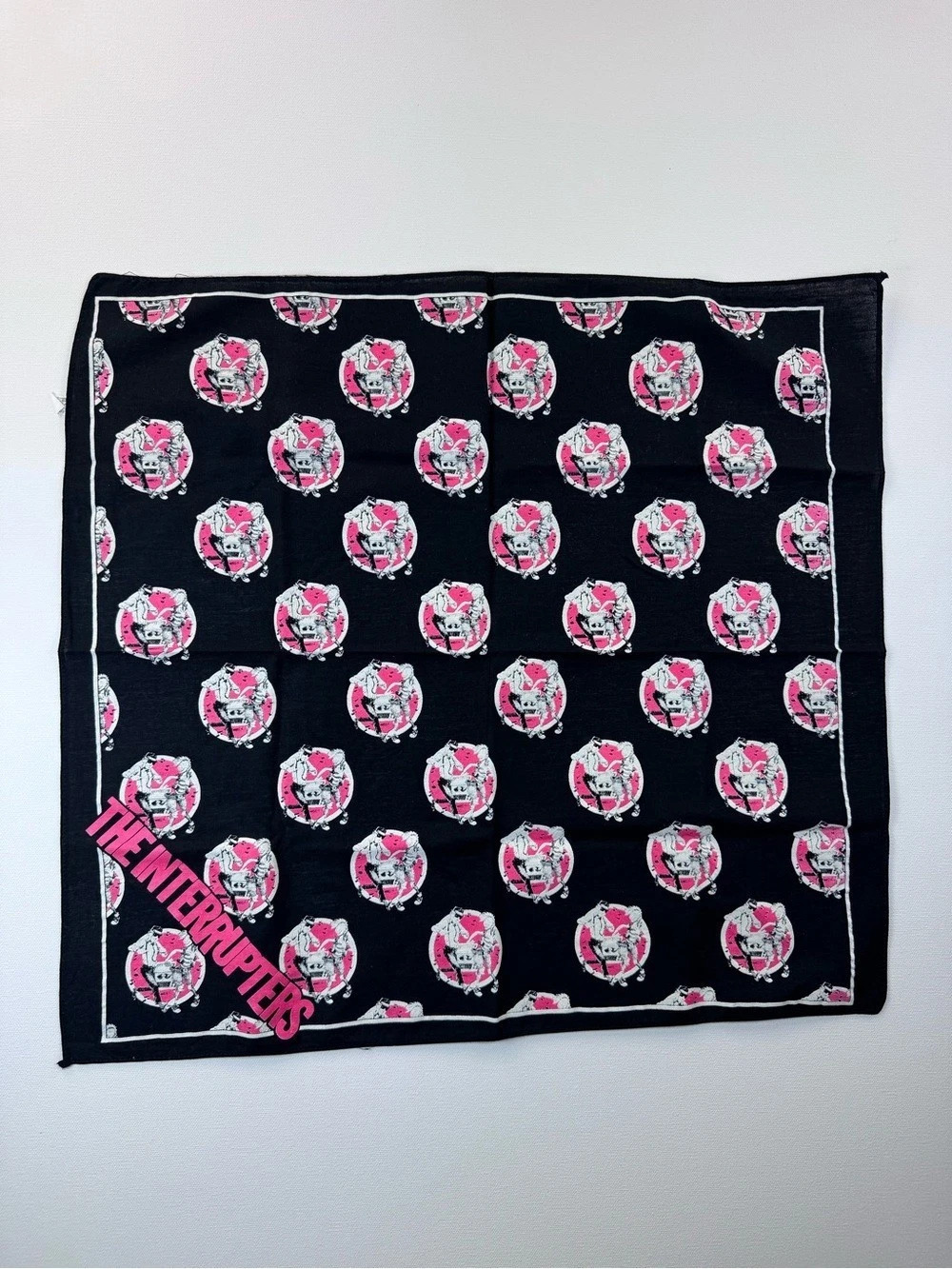 The Interrupters Printed Scarf Bandana Black Pink Punk Ska Goth Skate Band Merch